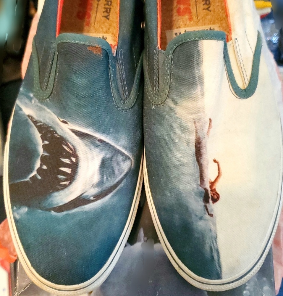 Sperry Jaws Edition Boat Shoes Slip On Mens 10.5